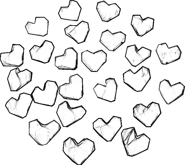 Candy Hearts coloring picture