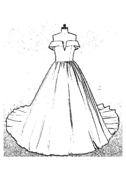 Wedding dress on a mannequin
