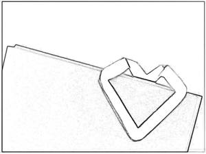 Heart shaped paper clip Heart shaped paper clip