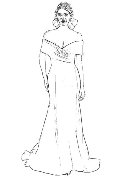 Woman in wedding dress