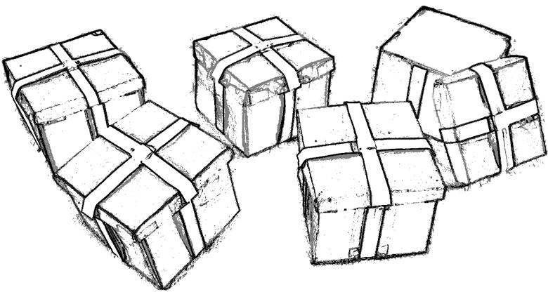 Origami gift boxes