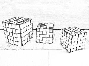 Woven cubes Woven cubes
