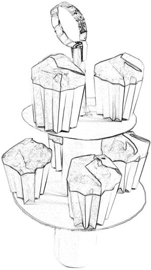 Origami cupcakes Origami cupcakes