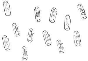 Paperclips kleurplaat