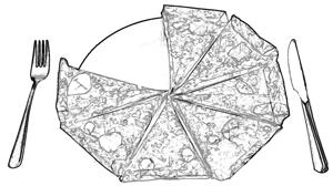 Pizza on a plate Pizza on a plate