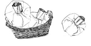 Pumpkins in a basket Pumpkins in a basket