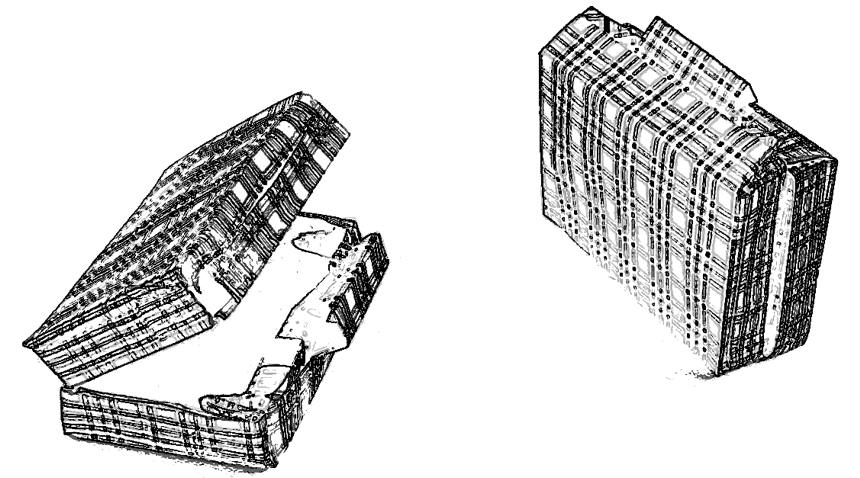 Suitcases coloring picture