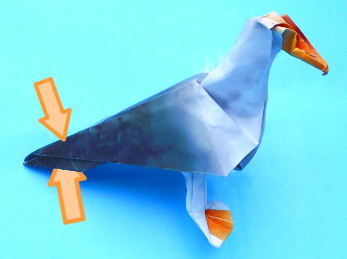 Origami Albatros vouwen