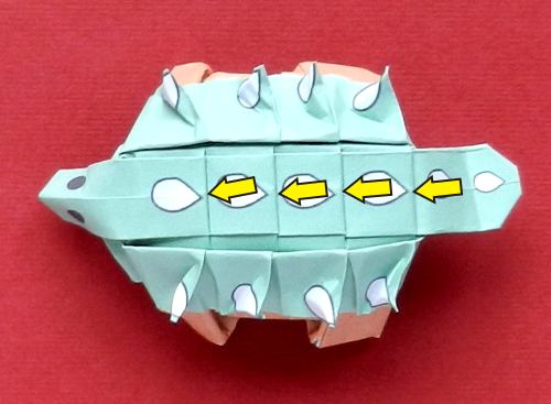 origami Ankylosaurus diagrams