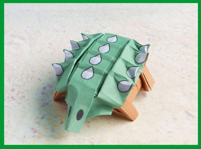 schattige Ankylosaurus Dino van papier