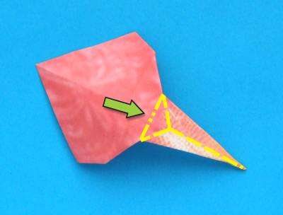 Origami Anthurium bloem maken Origami Anthurium bloem maken