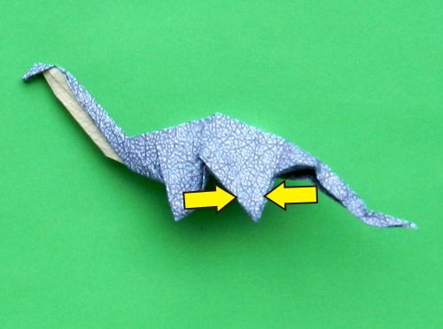 step by step instructions for folding an Apatosaurus dino