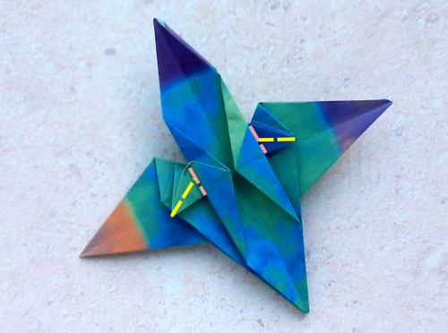 Origami archaeopteryx dinosaur folding instructions