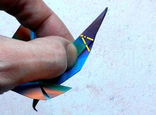 Origami archaeopteryx dinosaur folding instructions