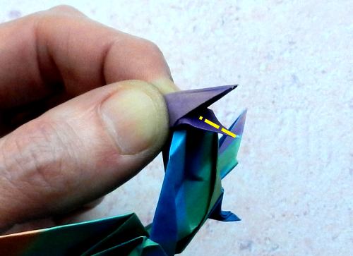 Origami archaeopteryx dinosaur folding instructions