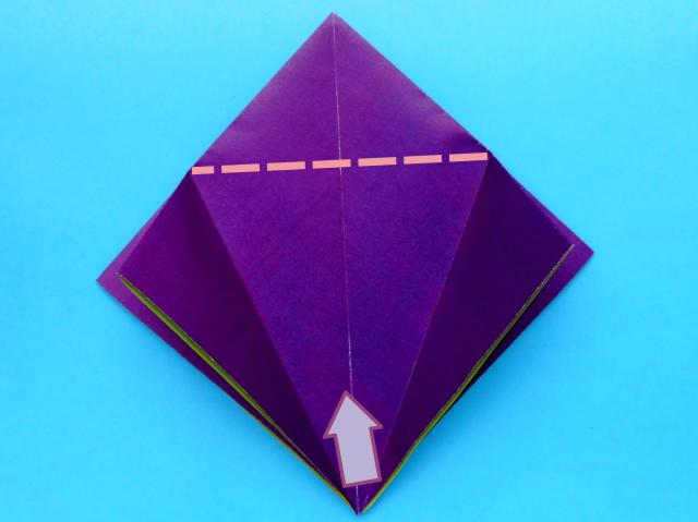 Origami Aubergine maken