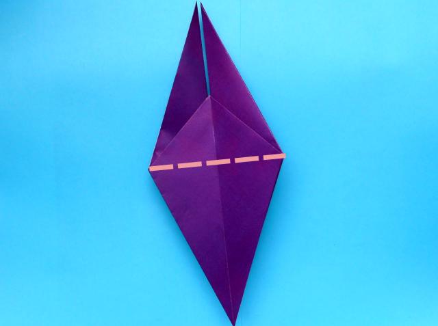 Origami Aubergine maken