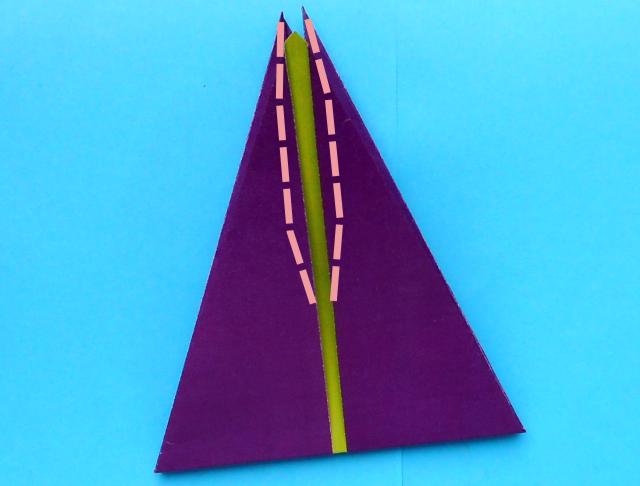 Origami Aubergine maken