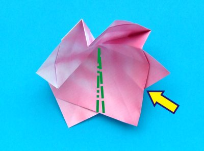 diagrams for an origami azalea flower