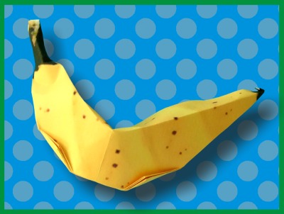 leuke origami banaan van papier