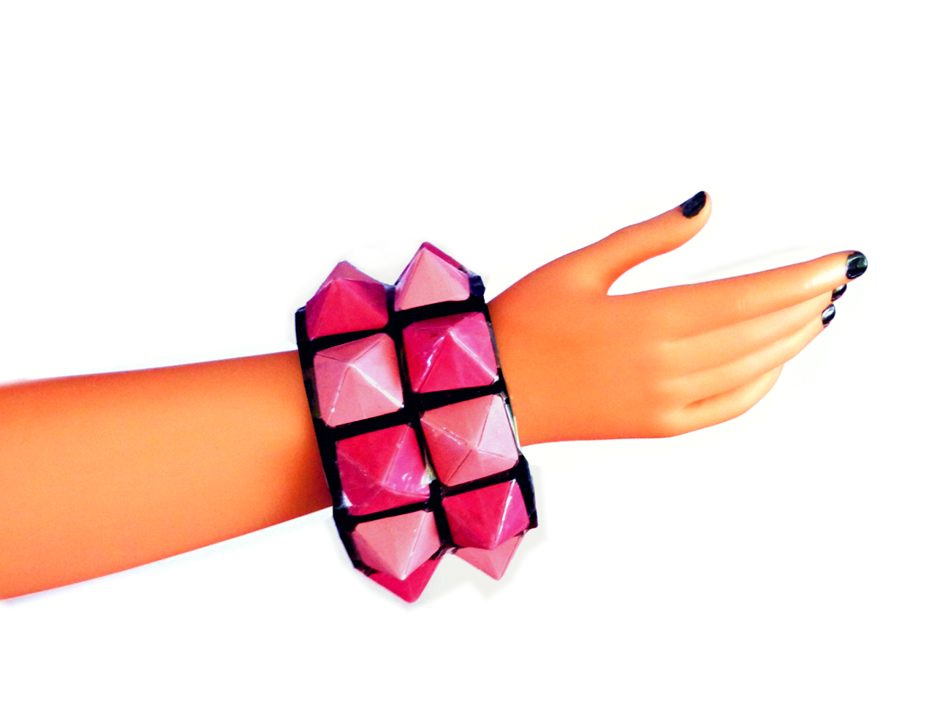 Origami studded bangle