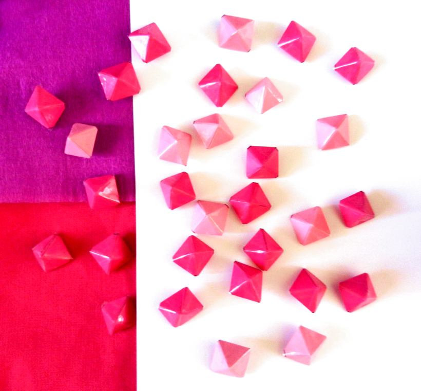 Origami pyramid studs