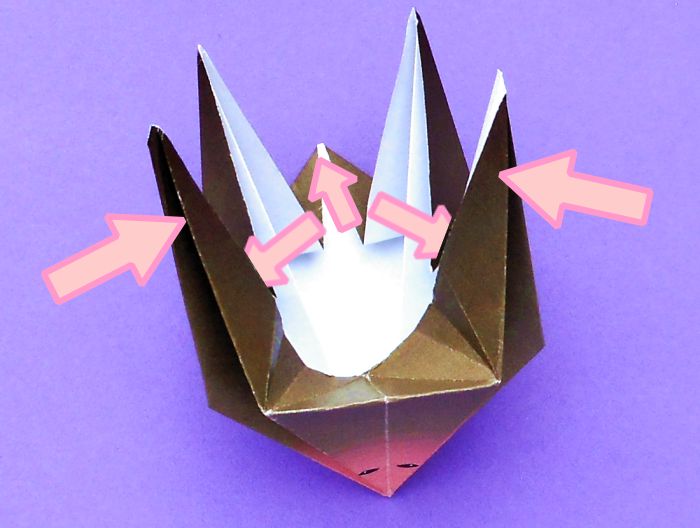 Origami Vleermuis vouwen