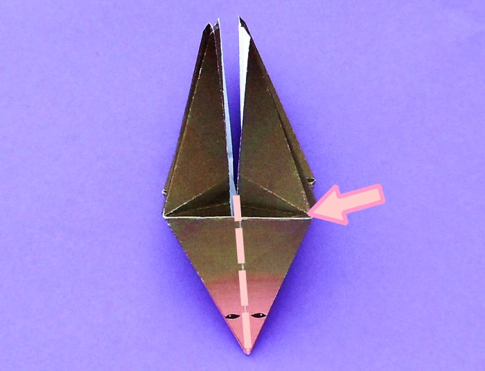 Origami Vleermuis vouwen