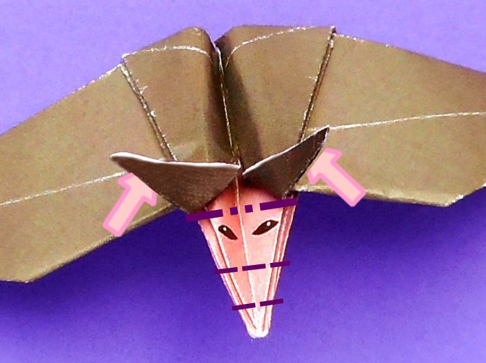 Origami Vleermuis vouwen Origami Vleermuis vouwen