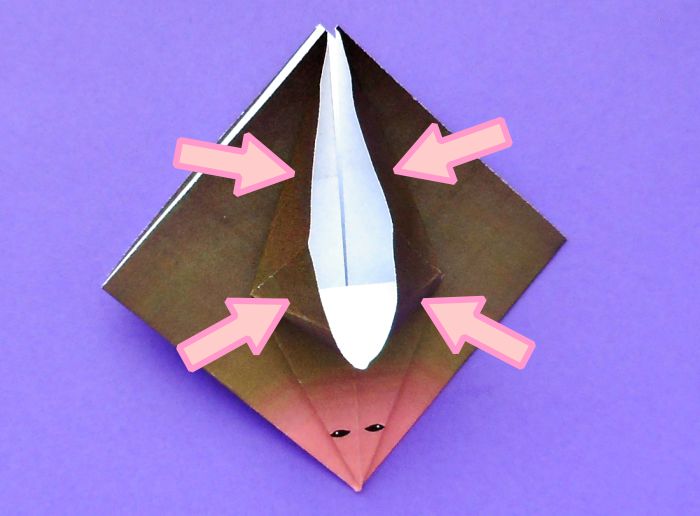 Origami Vleermuis vouwen