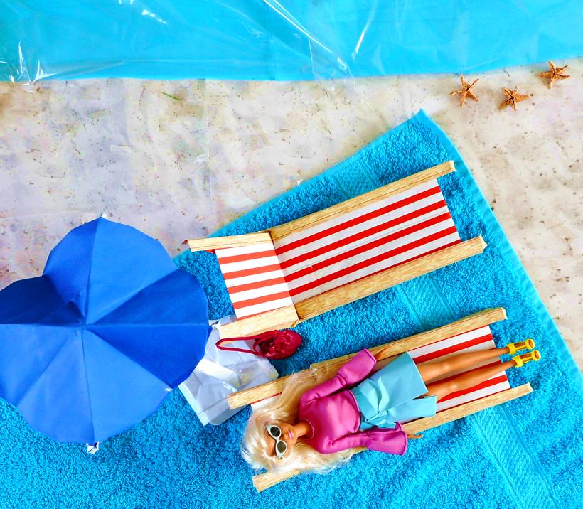 Origami dollhouse beach beds