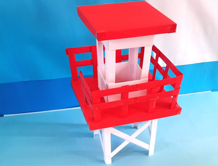 Miniatuur strandwacht toren maken