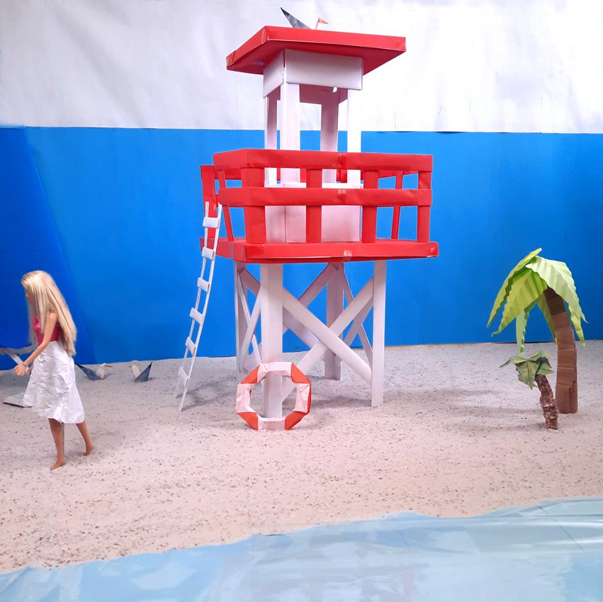 Poppenhuis strandwacht toren