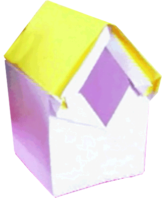 Vogelhuisje van papier