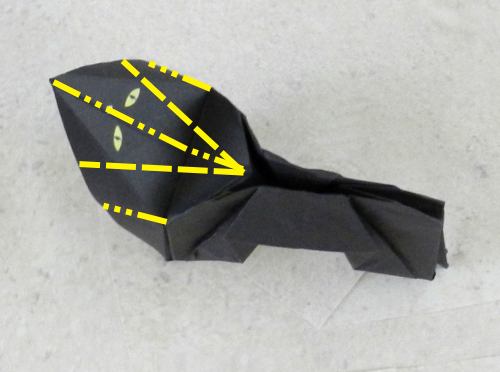 origami black cat folding diagrams