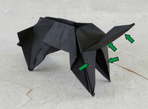 origami black cat folding diagrams