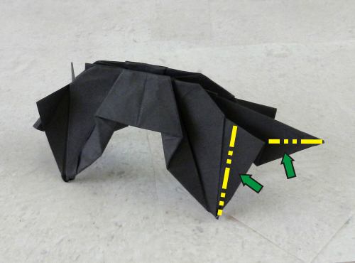 origami black cat folding diagrams