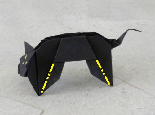 origami black cat folding diagrams