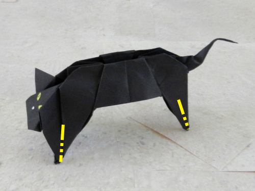 origami black cat folding diagrams