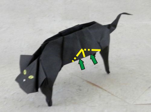 origami black cat folding diagrams