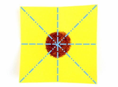 Fold paper Origami Black Eyed Susan Flowers Fold paper Origami Black Eyed Susan Flowers