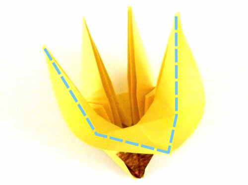 Fold paper Origami Black Eyed Susan flowers Fold paper Origami Black Eyed Susan flowers