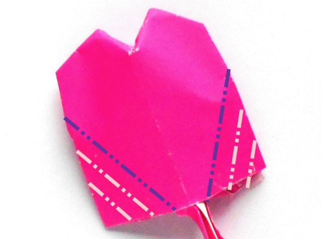 Make Origami Bleeding Hearts