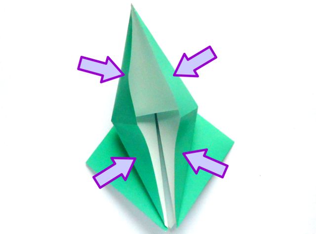 Make Origami Bleeding Hearts