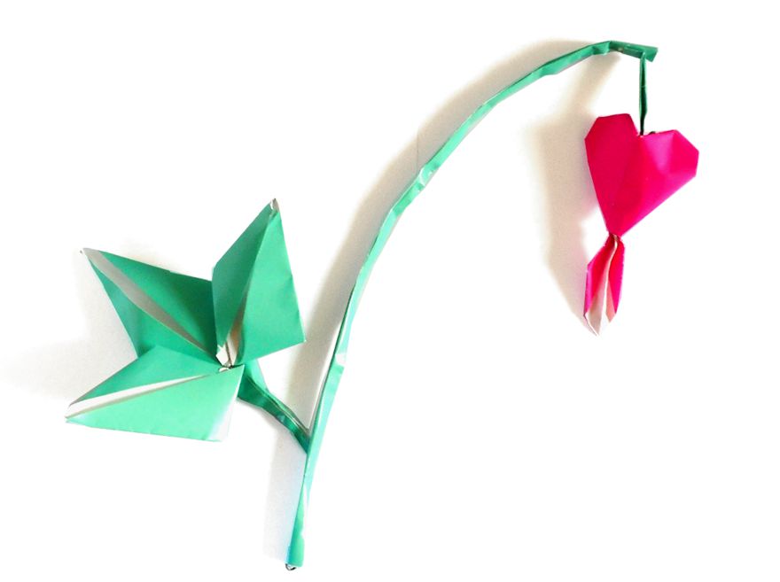 Origami Bleeding Heart Origami Bleeding Heart