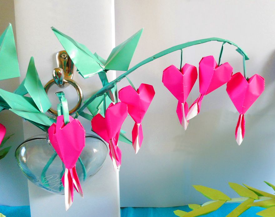 Origami Bleeding Hearts Origami Bleeding Hearts