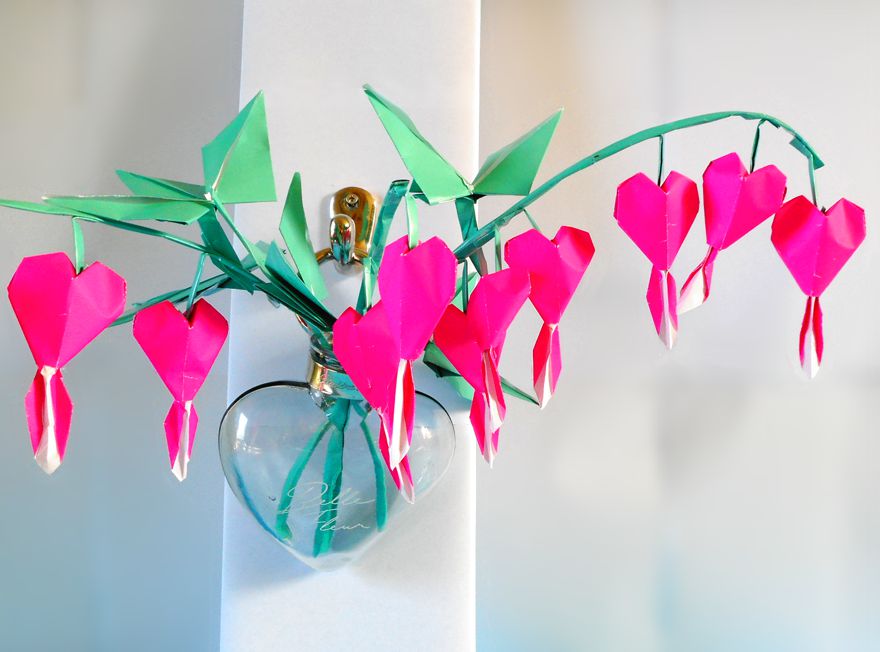 Origami Bleeding Hearts