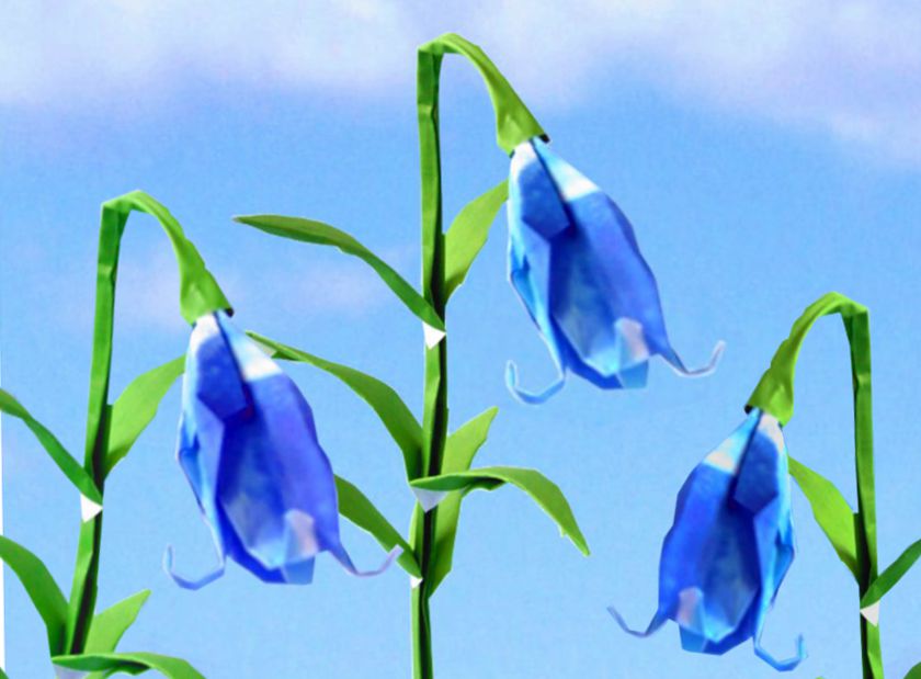 Origami blue bell flower Origami blue bell flower