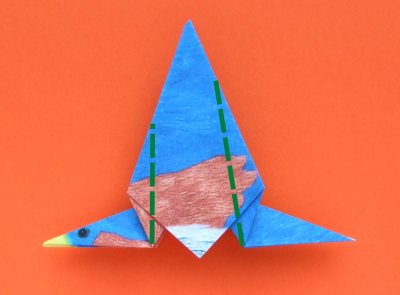 Origami Vogel vouwen