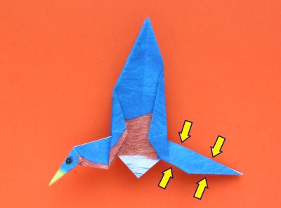 Origami Vogel vouwen